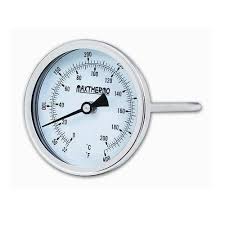 Termómetro Bimetálico Maxthermo 3′ Rango 0-300°C | Bulbo 1/4′ x 6′ | Conexión 1/2′ NPT